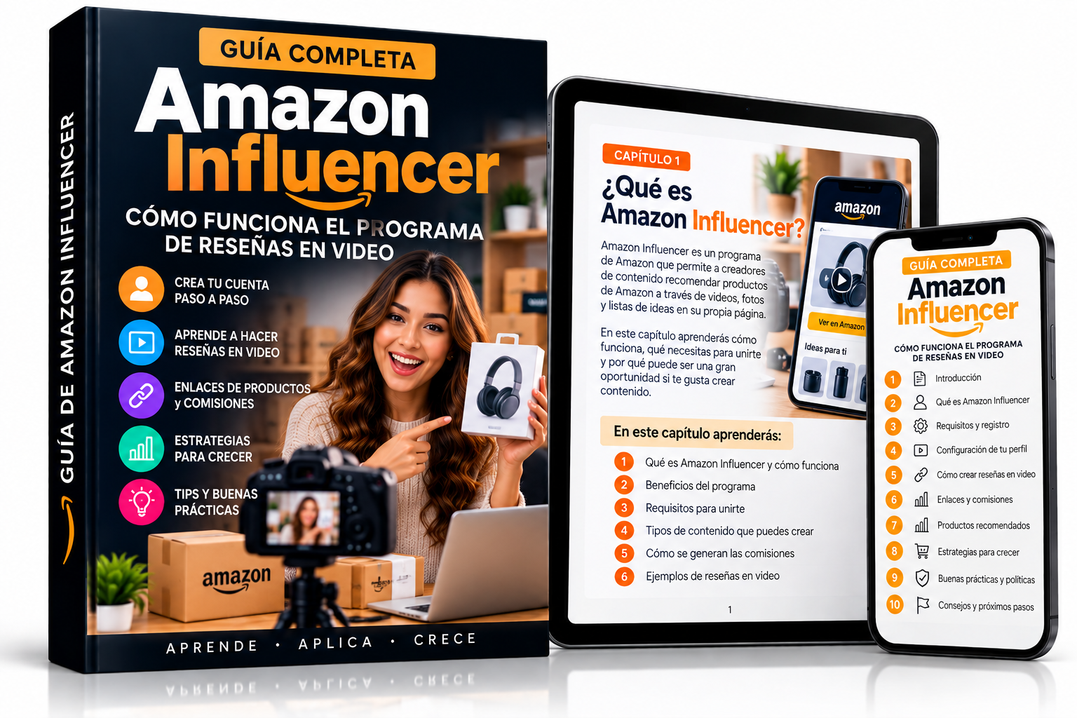 Mockup de Guía de Amazon Influencer